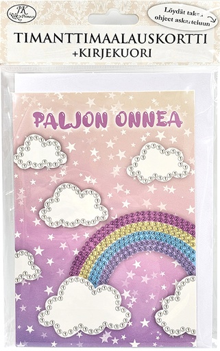 [2201] Diamond painting card + envelope Sateenkaari