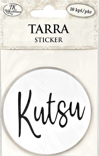 [4253] Sticker round Kutsu valkoinen 10pcs