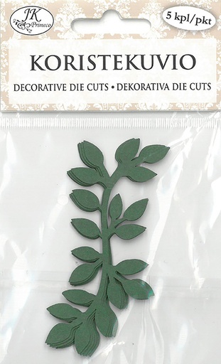 [6977] Decorative die cut Twig green 5pcs