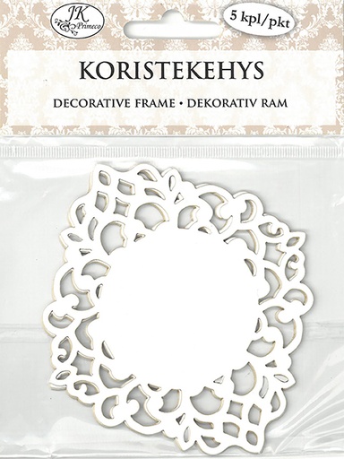 [6978] Decorative frame Ornament white 5pcs