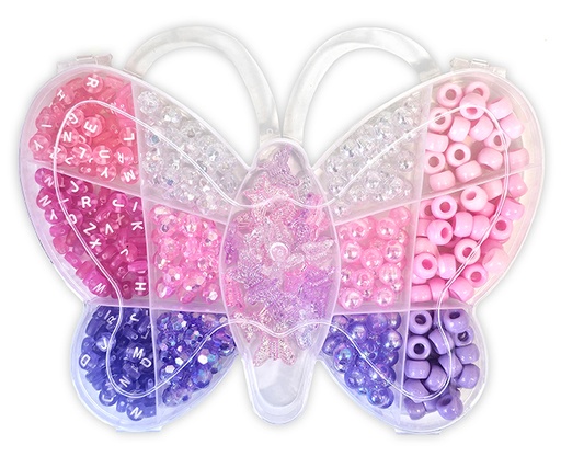 [7140] Jewellery bead kit Butterfly lilac/pink assortment