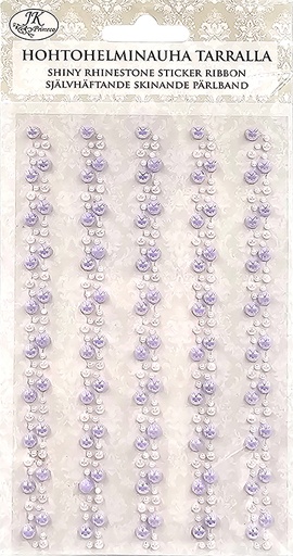 [1308] Shiny rhinestone sticker ribbon Elegance