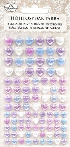 [1309] Shiny rhinestone sticker Heart pastel