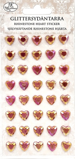 [1313] Rhinestone sticker Heart red