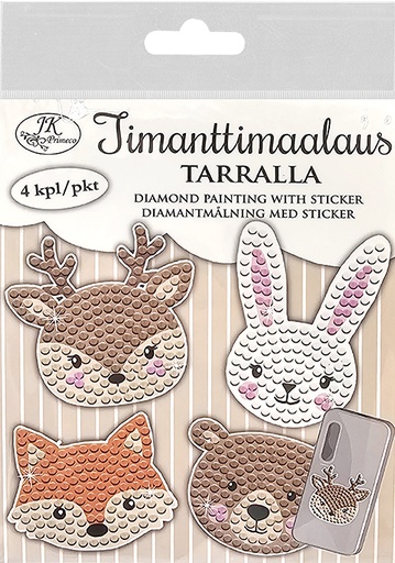 [2004] Diamond painting with sticker Animals 4pcs
