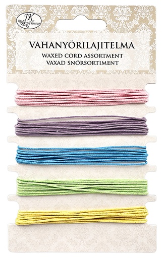 [3718] Waxed cord assortment Clear