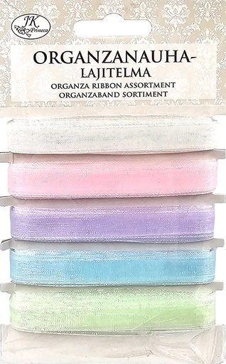 [3744] Organza ribbon assortment Pastel