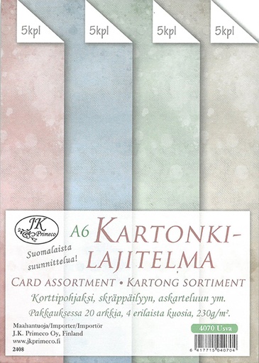 [4070] Card assortment A6 Mist 20pcs