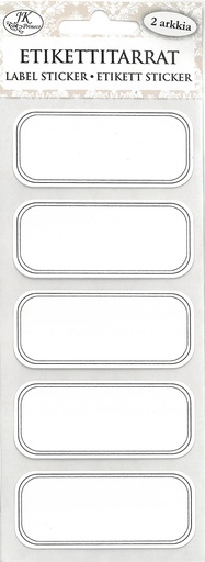 [4175] Label sticker narrow Frame white 2 sheets