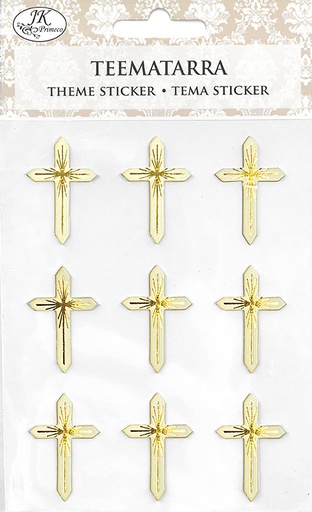 [4212] Theme sticker Cross gold 2 9pcs