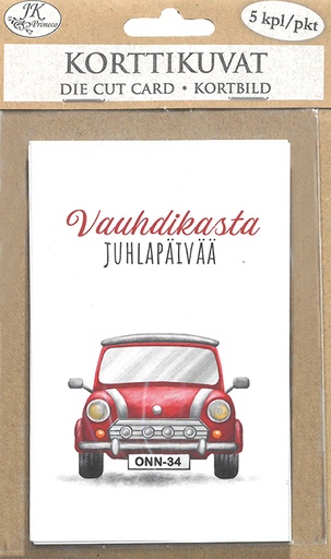 [4730] Die cut card Auto 5pcs