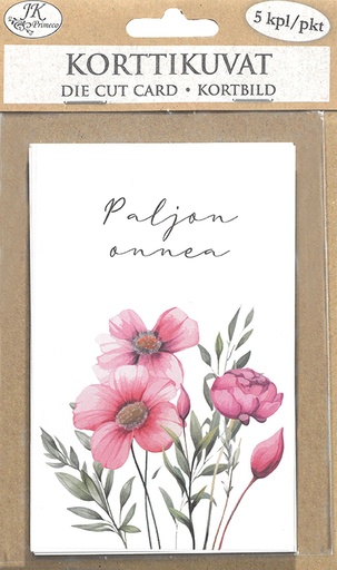 [4731] Die cut card Kukkaketo 5pcs
