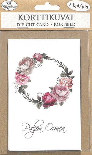 [4732] Die cut card Pioni 5pcs