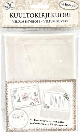 [6571] Vellum envelope white 10pcs