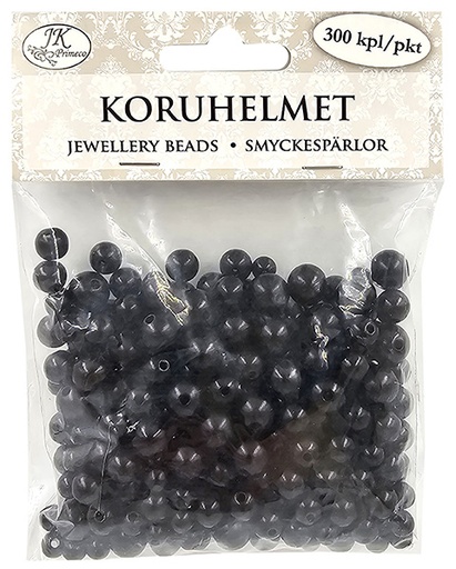 [7114] Jewellery beads black 300pcs