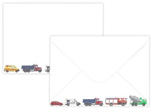 [7703] Envelope C6 Cars 10pcs