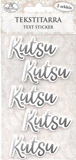 [9015] Text sticker Kutsu 2 hopea 2 sheets
