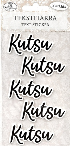 [9016] Text sticker Kutsu musta 2 sheets