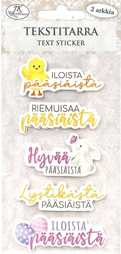 [9017] Text sticker Iloista Pääsiäistä 2 sheets