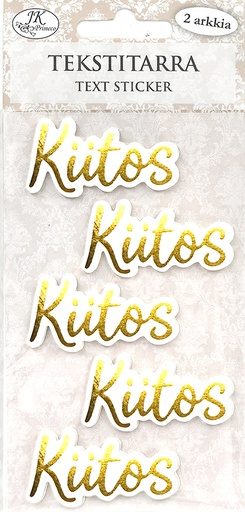 [9018] Text sticker Kiitos kulta 2 sheets