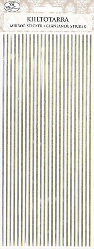 [9120] Mirror sticker Line gold/silver