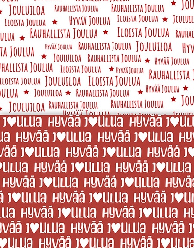 [4386] Lahjapaperilajitelma 2 x 15rll Joulutoivotukset