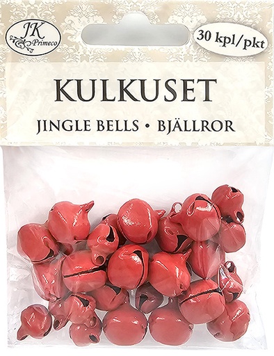 [1805] Jingle bells red assortment 30pcs