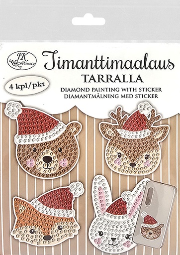 [2007] Timanttimaalaustarra Joulueläimet 4kpl