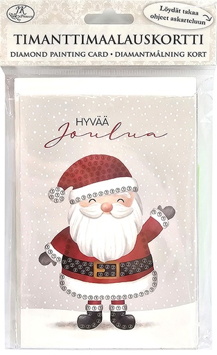 [2202] Diamond painting card Iloinen pukki 5pcs