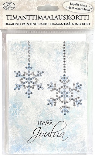 [2203] Timanttimaalauskortti Lumihiutaleet 5kpl