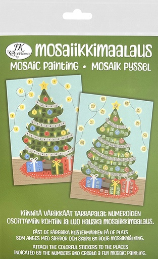 [2238] Mosaiikkimaalaus A5 Joulukuusi glitter
