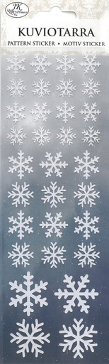 [2707] Pattern sticker narrow Snowflake white