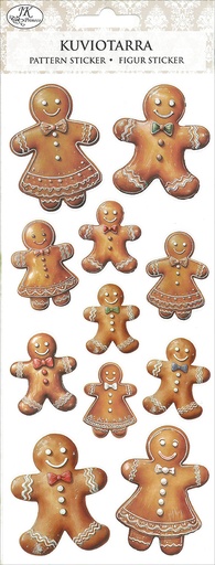[2710] Pattern sticker Gingerbread characters