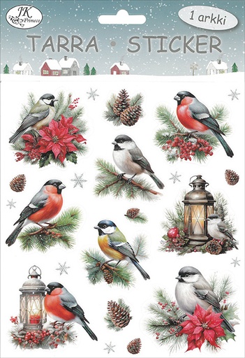 [3281] Sticker Christmas birds