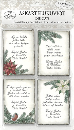 [3362] Die cuts Joulutoivotukset vintage