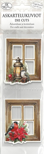 [3409] Die cuts narrow Windows brown