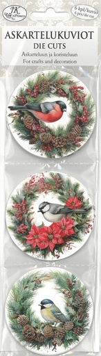 [3410] Die cuts narrow Birds and wreaths