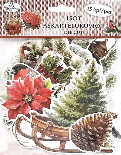 [3437] Isot askartelukuviot Jouluaihe vintage 25kpl