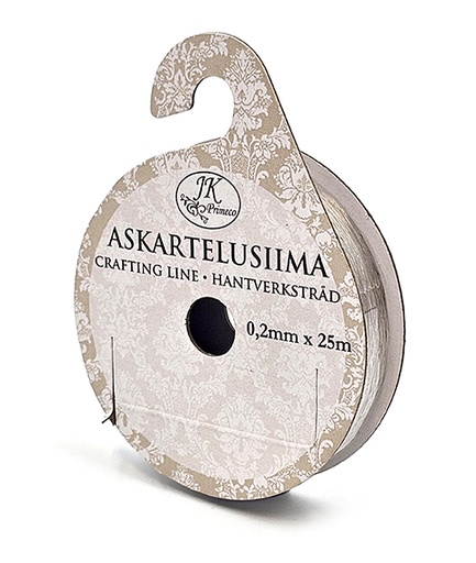 [3729] Askartelusiima 0,2mm x 25m kirkas