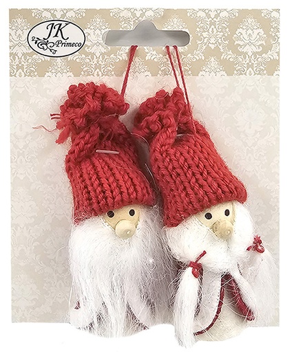 [4008] Decorative Santa Clauses red/white 2pcs