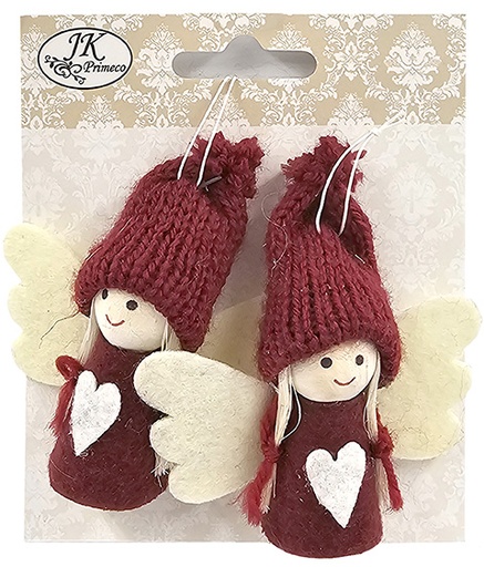 [4009] Decorative angels red 2pcs