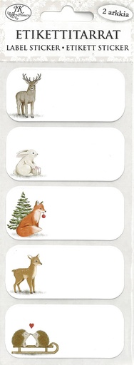 [4180] Label sticker narrow Nature Christmas 2 sheets