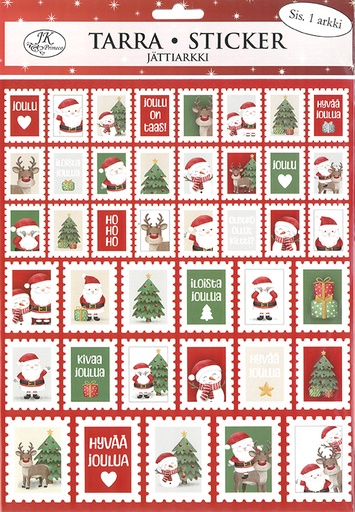 [5129] Giant sticker Postimerkit iloiset jouluhahmot