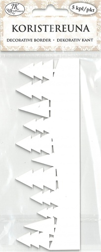 [6984] Decorative border Spruces white 5pcs
