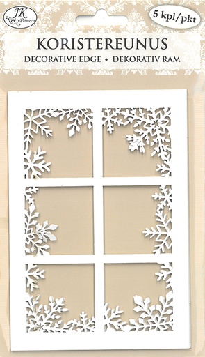 [6986] Decorative edge Window and snowflakes 5pcs