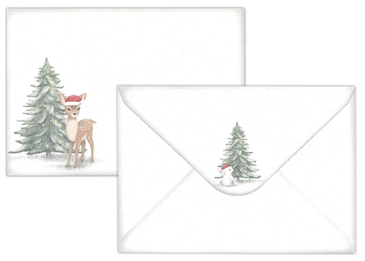 [7713] Envelope C6 Forest animals Christmas 10pcs