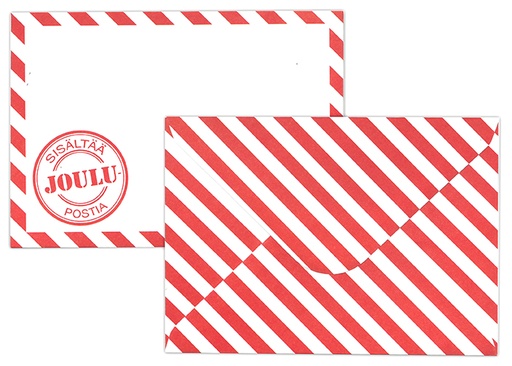[7715] Envelope C6 Joululeimasin punainen raita 10pcs
