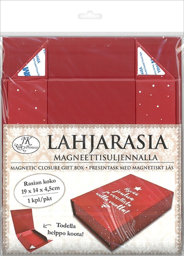 [8720] Lahjarasia Jouluteksti punainen