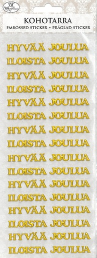 [8977] Embossed sticker Hyvää joulua kulta