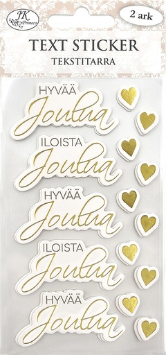 [9019] Text sticker Jouluteksti kulta 2 sheets